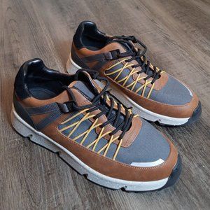 Zara Mens fashion sneakers 40 US7 lace up brown Thick Soles